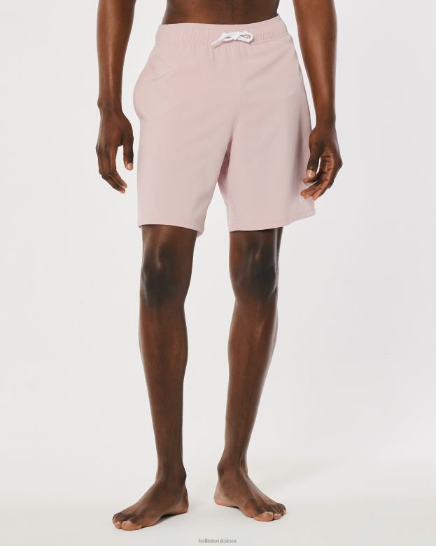 Bottoms Hollister Men Guard Swim Trunks 7\\ 488201309 Pink